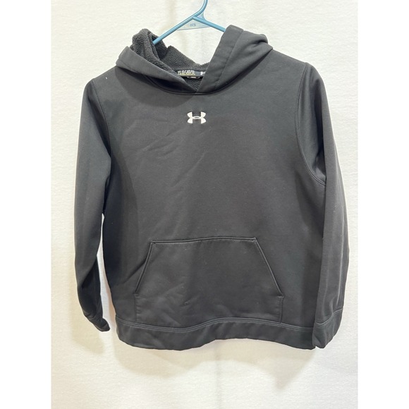 Under Armour Boys Hoodie Sweatshirt Size Youth Large  Black Loose Fit - Picture 1 of 11